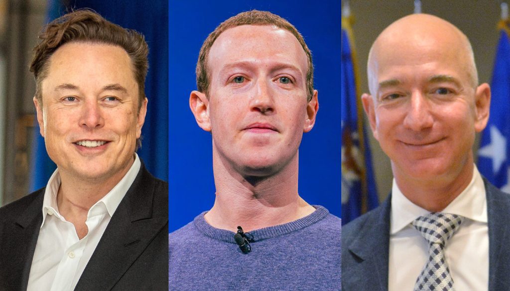 Musk, Zuckerberg and Bezos
