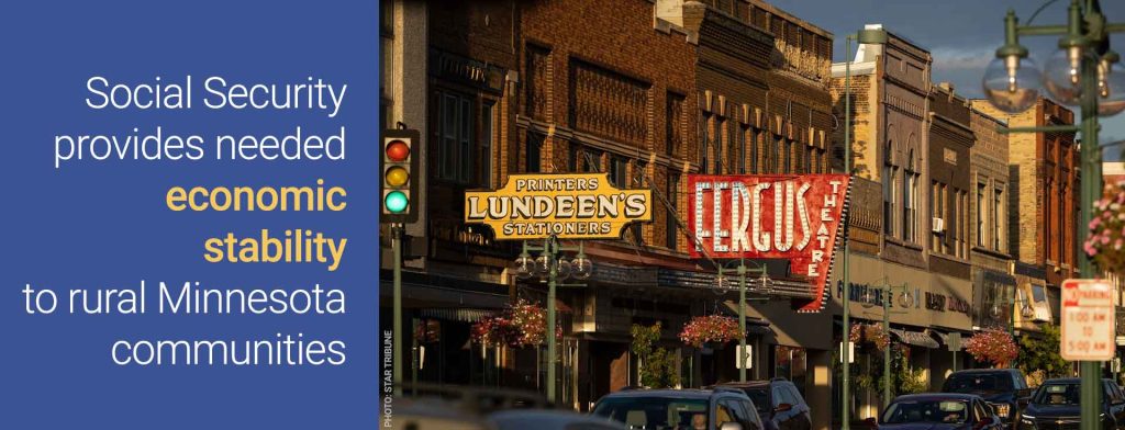 Main street in rural Minnesota.